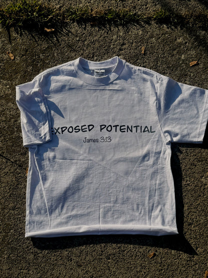 James 3:13 White Tee